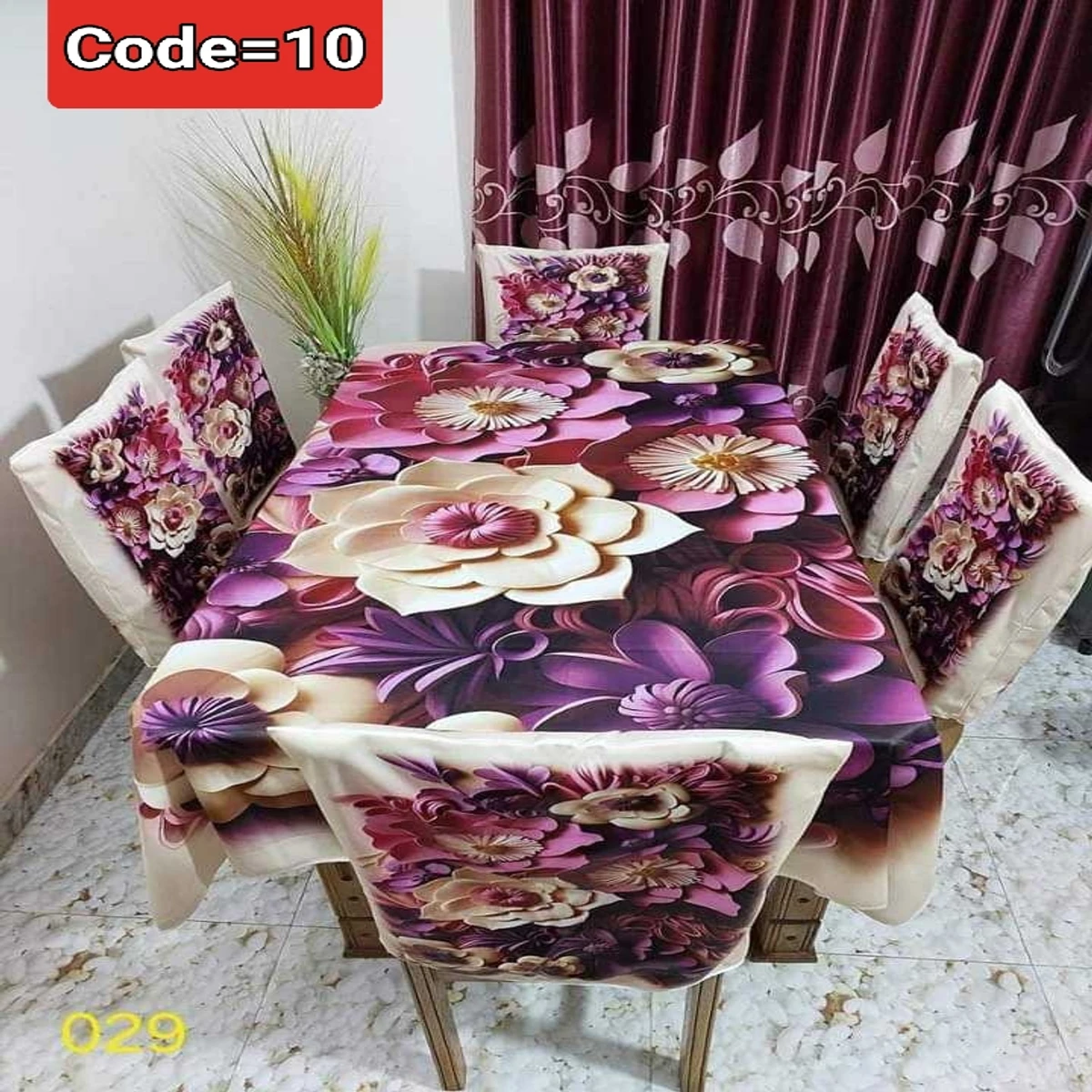 3D Pint Dining Table and Chair Cover Code=10
