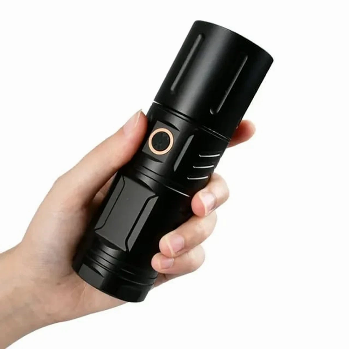 RECHARGEABLE LED TORCH LIGHT, WATERPROOF STRONG LED FLASHLIGHT WITH POWER BANK